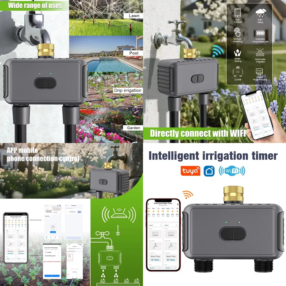 Smart Garden System - WAP01 WiFi Sterowanie Aplikacją, Podwójny Timer
