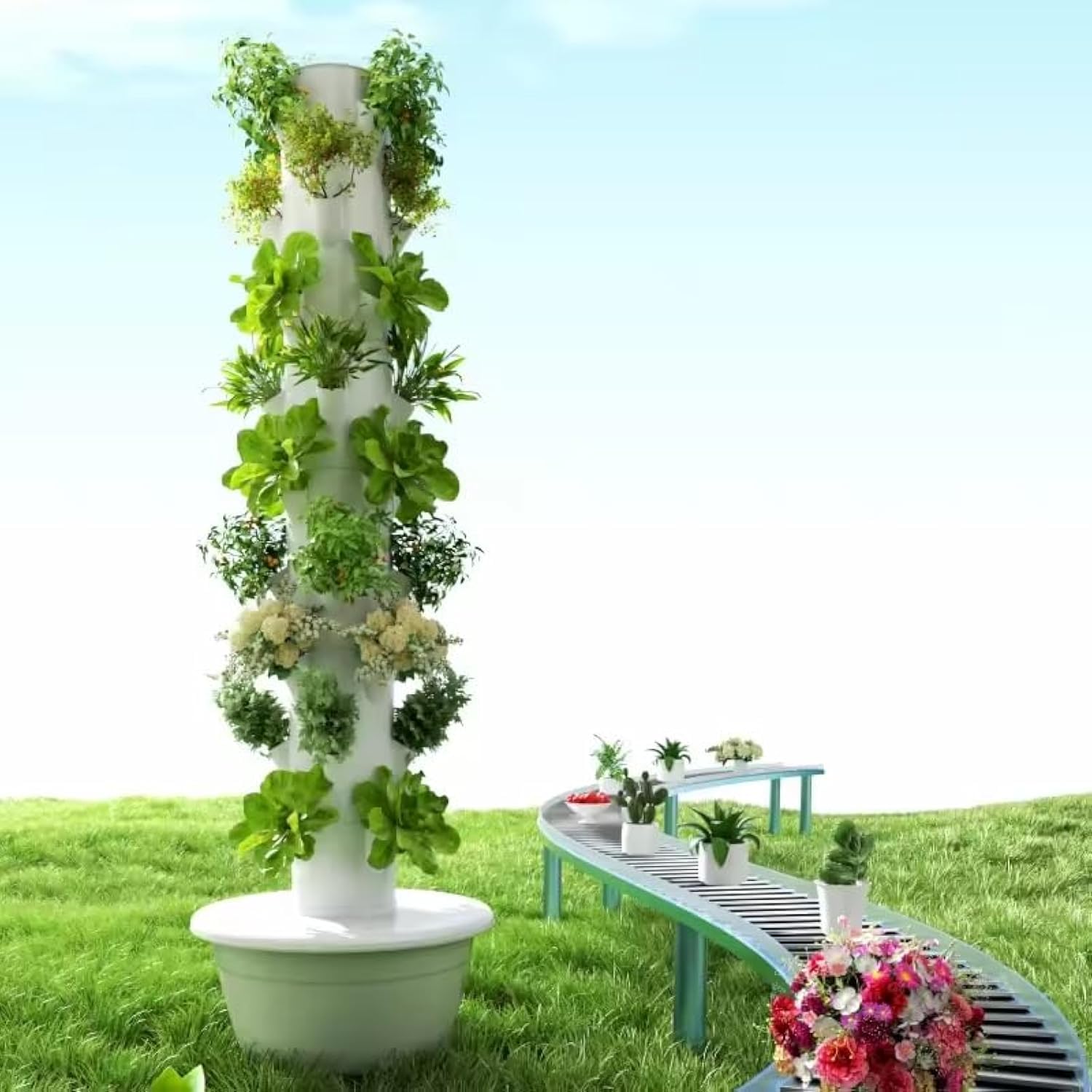 Hydroponic Tower - Wieża do hydroponiki pionowej, wieża aeroponiczna