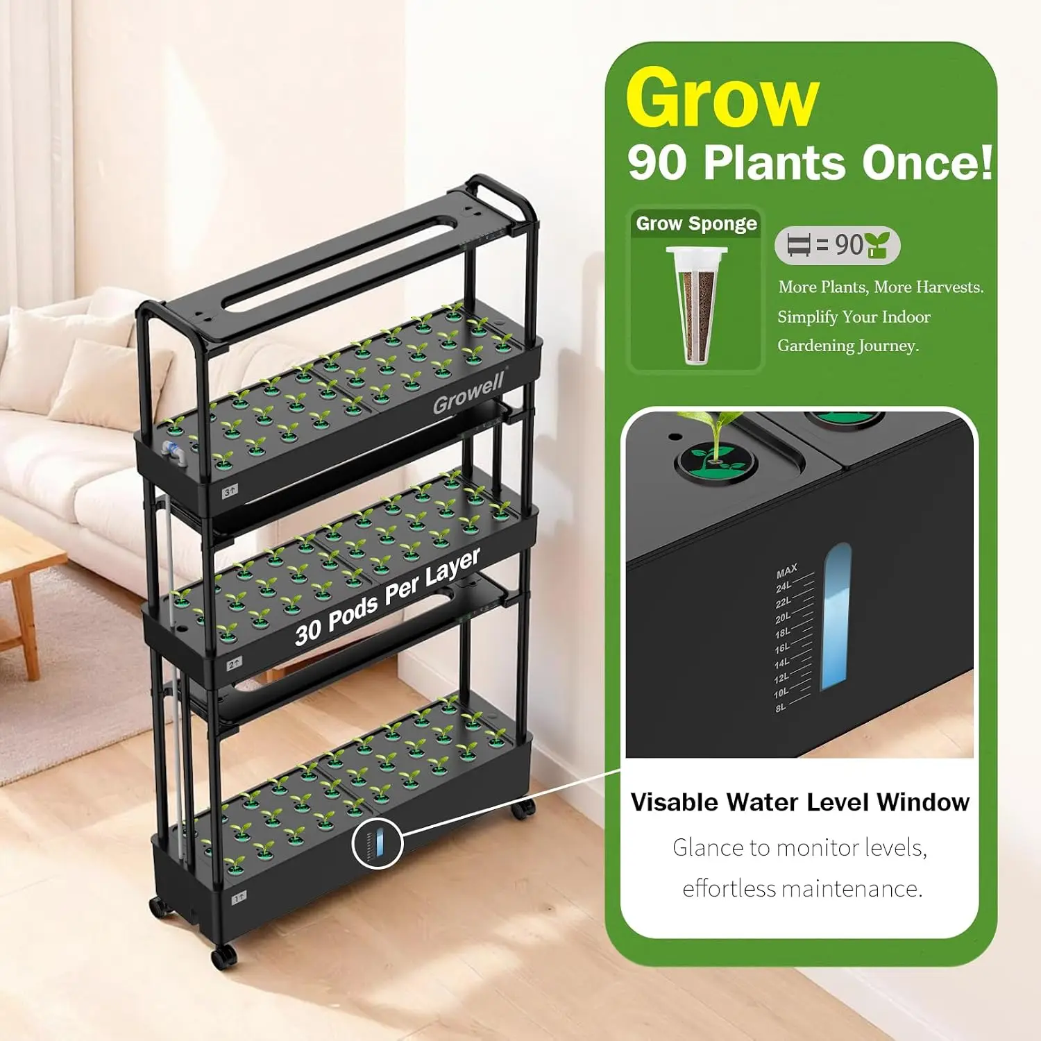 Duży zestaw do hydroponicznej  – Hydroponic Grow Pod recenzja i cena